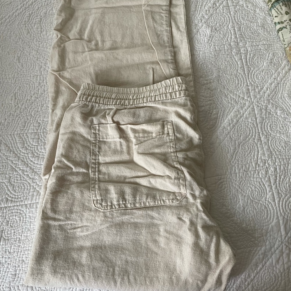 Old Navy wide leg linen pants medium
